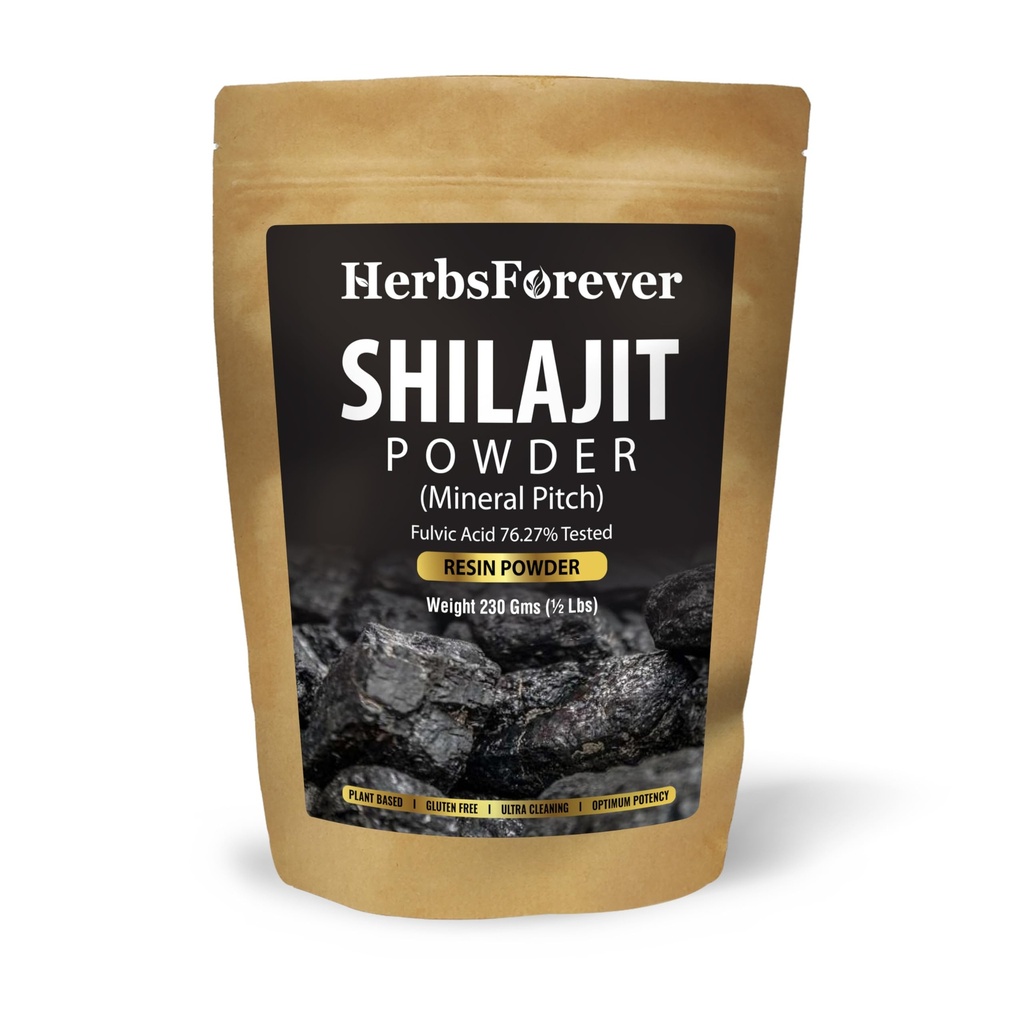 Herbsforever Shilajit אבקת מינרל Pitch Antioxidant General Wellness הפקה 6:1 8.11 oz 230 GMS