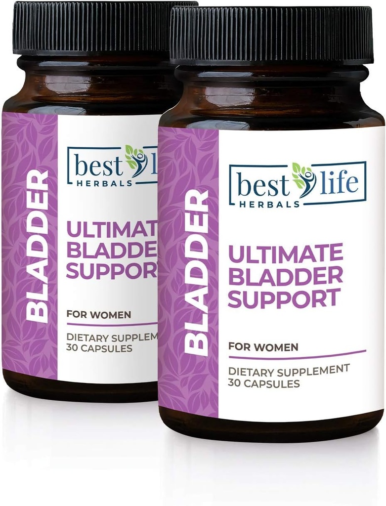 Best Life Herbals Women's Ultimate Bladder Support and Control Supplement for Incontinence, Leakage, and Overactive Bladder - 2 בקבוקים