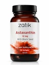 Zatik Naturals - Astaxanthin 12mg with Organic Black Seed, Antioxidant, 90 טבעוני Softgels