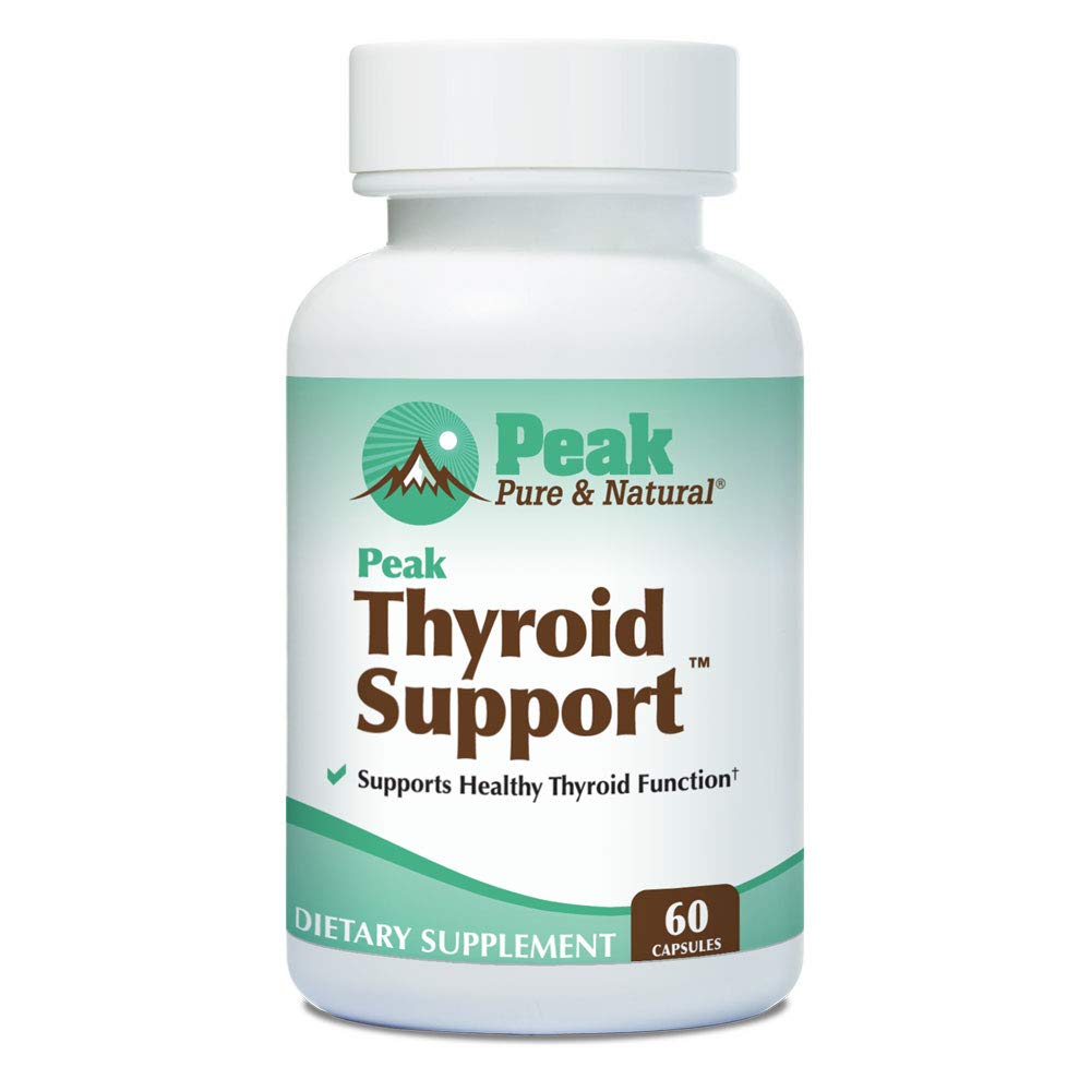 תמיכה Thyroid על ידי Peak Pure & Natural | תוסף Thyroid ו Metabolism Booster כדי לתמוך בתחזוקה במשקל; Iodine תוספת מיועדת תחת פעילות Thyroid | 60 קפסולות