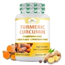 אורגני Veda Turmeric וג'ינג'ר קפסולות 300 גלולות - אורגני Turmeric Curcumin עם Black Pepper עבור תמיכה משותפת - non GMO, Gluten Free, Turmeric ו-Ging תוספת (95% כורכואידים)