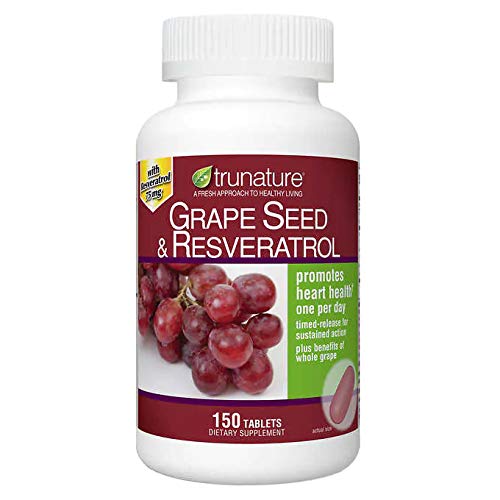 Trunature Grape Seed & Resveratrol 150 Softgels, בקבוק