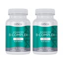Omax3 2 בקבוקים - ויטמין B מורכב 50MG עם Biotin | שיער חזק ושיני, Skin Nails, Support Stress, Immunity, Energy Metabolism, 90 קפסולות / אספרבק