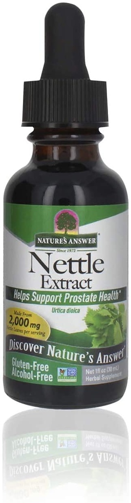 תשובתו של הטבע Nettle Leaf 1oz לחלץ | Prostate Suppot | ההרחבה Dark Green Nettle Leaf Herbal Supplement