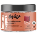 Chewsy 6-in-1 Immune תומך תוספת פירותy צ'ws עם Elderberry, ויטמין C, A & D, Zinc & Selenium - 30 יום אספקת 30 יום, באופן אישי עופות ויטמינים Chews למבוגרים וילדים (1)