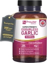 Premium Odourless Garlic כמוסות | 45,000 מ"ג ל Softgel | 200 Softgels (לא טבליות) Super Highחוזק גבוה | Cold Pressed and Deodourated Premium Garlic Oil Extractis from Allium Sativum