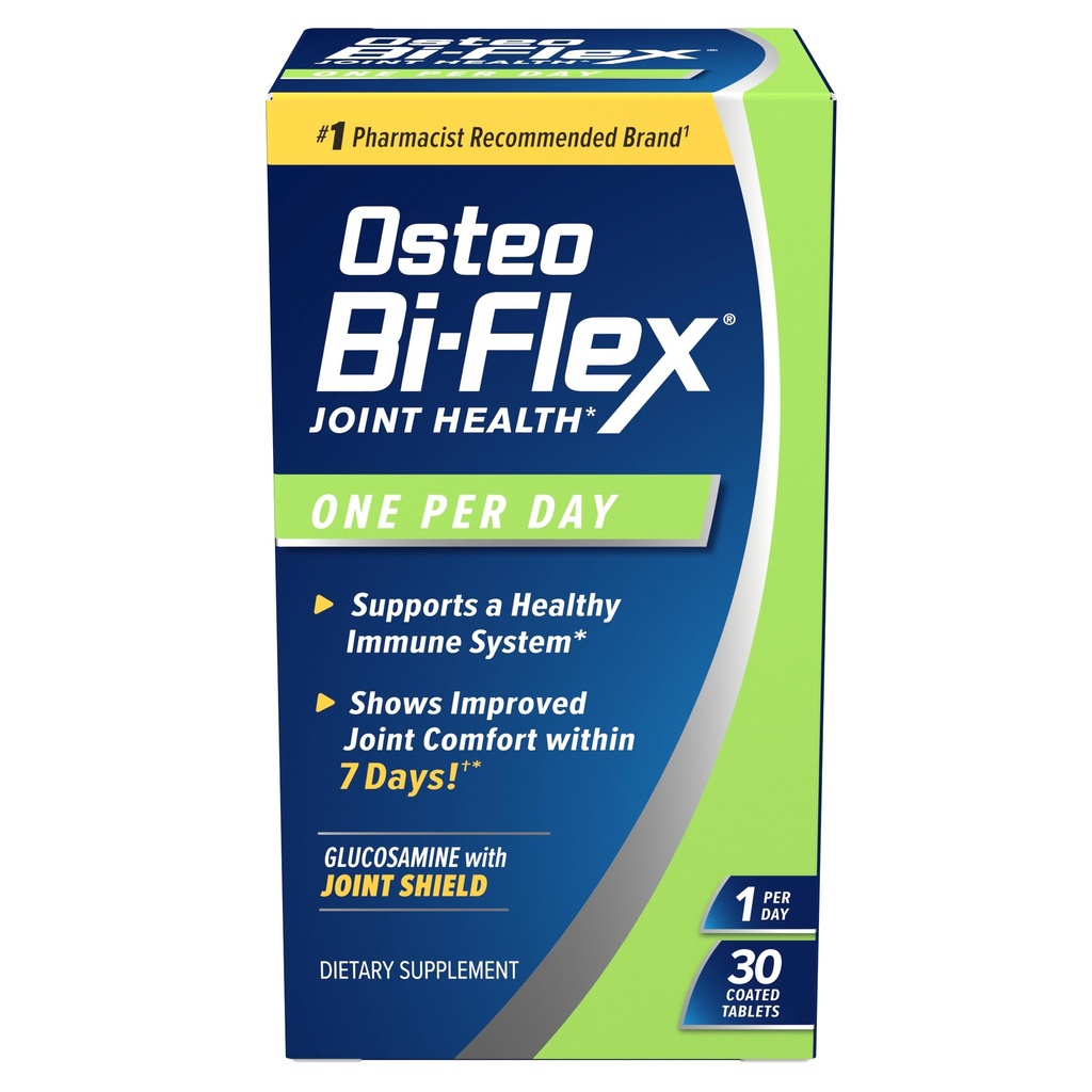 Osteo Bi-Flex One Per Day, Glucosamine תוסף בריאות משותף עם ויטמין D, 30 טבליות coated