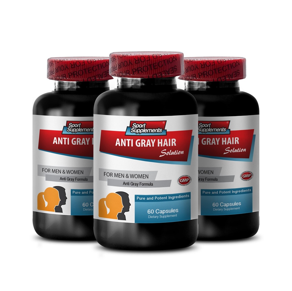 תוספי Folic Acid Bulk - Anti Gray Hair - Catalase תוסף, אפור שיער רחוק, תוספת שיער אפור כדי Reverse, שיער אפור תוספת, תוספת שיער, 3 בקבוקי 180 Caps 180 Caps