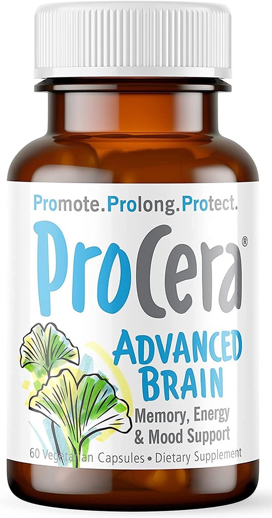 Procera Advanced Brain - Fast Acting - Ingredients נתמך על ידי 100 + מחקרים - שיפור זיכרון, Recall - ריכוז - Clears Fog - בהירות נפשית - ירידה קוגניטיבית - 60 Count