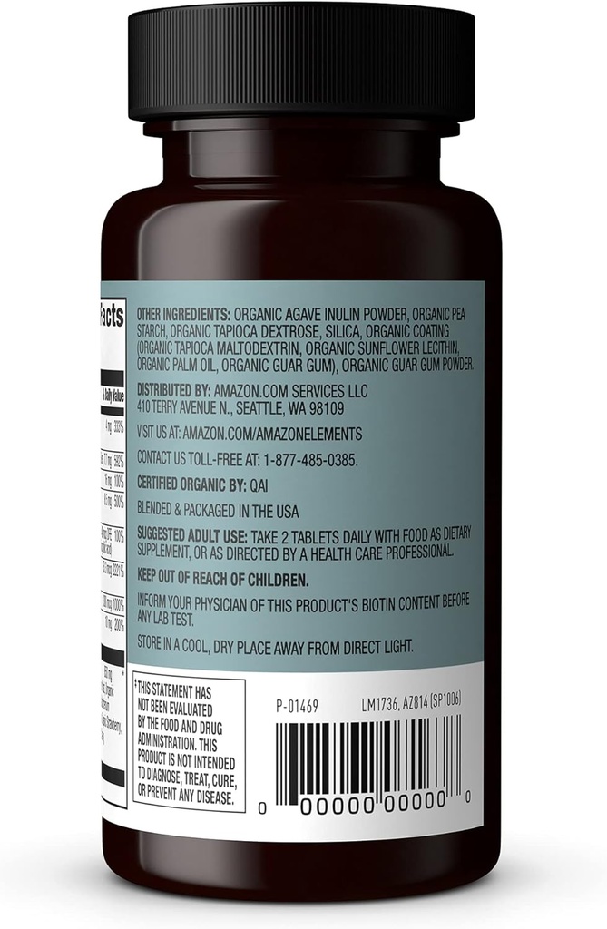 מרכיבים אורגניים שלמים מזון B Complex, 60 טבליות (Pack of 2)
