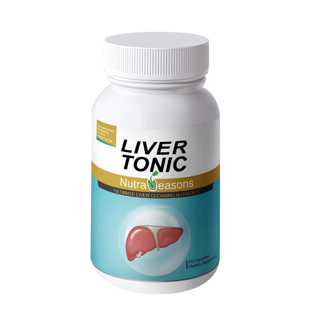 Liver Tonic - New Packaging - Liver Cleanse Detox & Fix with Milk Thistle, NAC, Choline Bitartrate, ג'ינג'ר, Turmeric, Dandelion Root, Artichoke Extract, Schisandra ברי, 60 vege caps caps caps caps caps caps caps caps