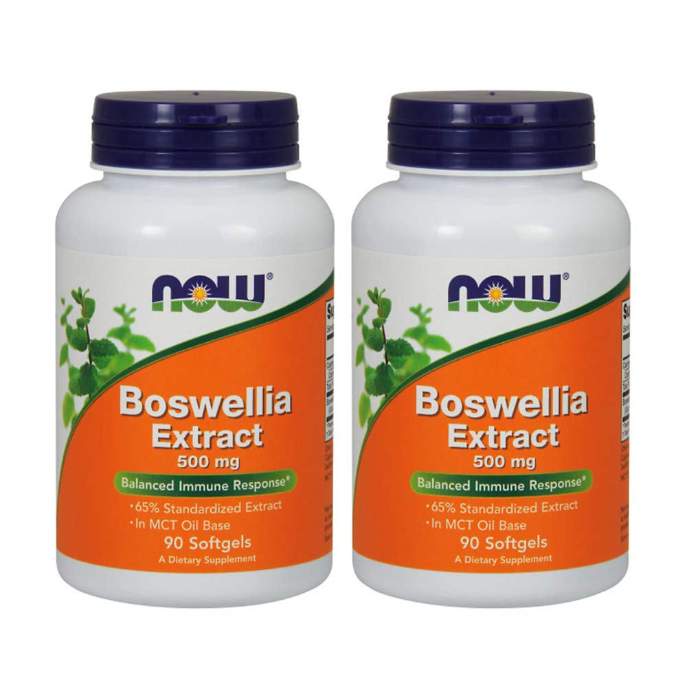 Now Foods Boswellia לחלץ 500 מ"ג Softgels, 90 Count x 2