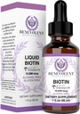 Benevolent נוזל biotin 15000 mcg - מבולבל עם שמן קוקוס עבור 5X Absorption, non-GMO & Vegan Friendly Biotin עבור שיער גידול עור וציפורים חזקות