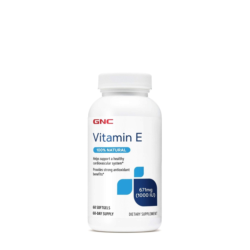 ויטמין GNC 100% טבעי 1000IU - 60 Softgels, 60 משרתים