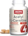 Jarrow Formulas Acetyl L-Carnitine קפסולות - 500 מ"ג - 60 Count - For Brain Health & Fatty Acid Metabolism - קפסולות ירקות - non-GMO - Gluten Free