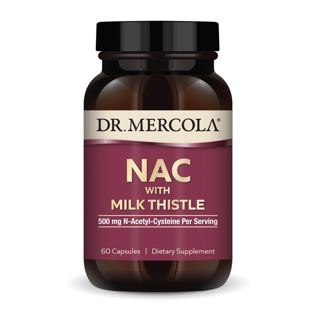 ד"ר מרקולה NAC עם שביל חלב - עם Antioxidants - תומך תהליכי Detoxification נורמליים - 500 מ"ג N-Acetyl-Cysteine עבור משרת - non-GMO, Gluten-Free & Soy חינם - 60 קפסולות (30 משרתים)