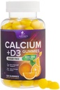 Calcium תוספת חניכיים - סוכר חינם Calcium חניכיים עם 400 IU ויטמין D3 עבור הטוב ביותר Absorption - תמיכה בריאות החיסון, עצמות ושיניים - Calcium Chews עבור נשים וגברים - 120 מסטיקנים