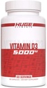 תוספי ויטמינים D3, 5000 IU (125mcg) לשרת, non-GMO, Gluten-Free, Soy-Free - תומך במערכת החיסון, בריאות העצם ו Mood (60 קפסולות)
