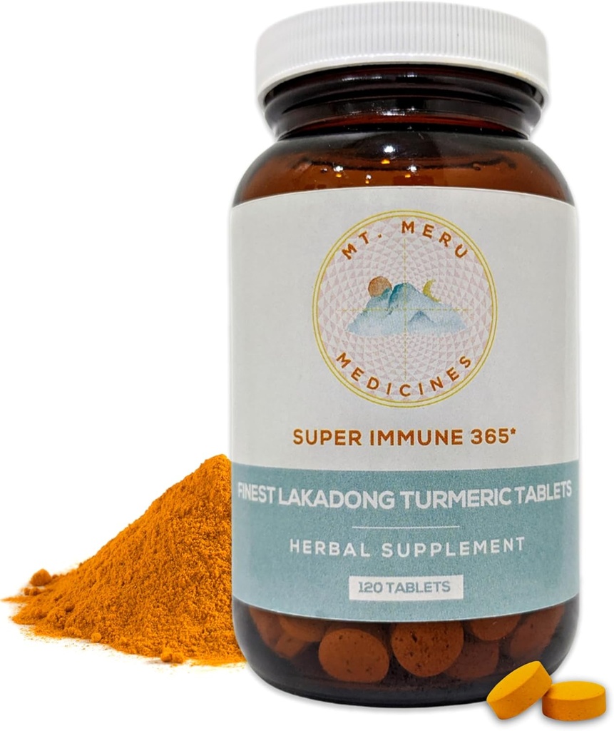 תוסף טבליות Turmeric - עם High-Curcumin Lakadong Turmeric משופר עם Black-Pepper - לב בריא, מערכת החיסון בריאה - 120 טבליות טבעוניות