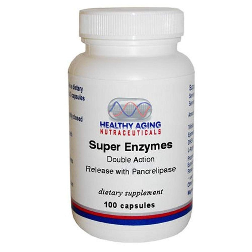 Super Enzymes Double Action שוחרר עם Pancrelipase 100 קפסולות