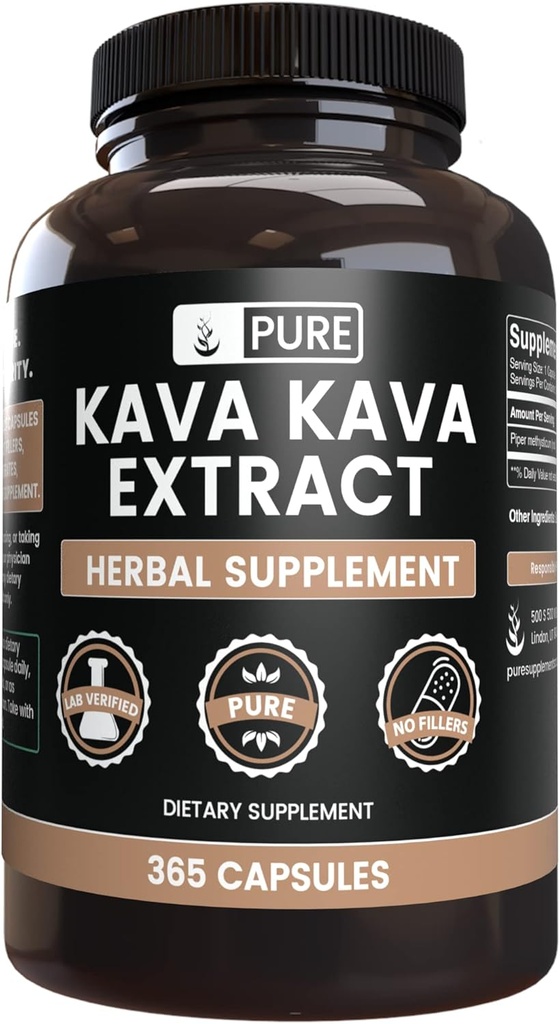 המונחים: OrIGINAL INGREDIENTS Kava Kava (365 קפסולות) No Magnesium Or Rice Fillers, Always Pure, Lab מאומתת