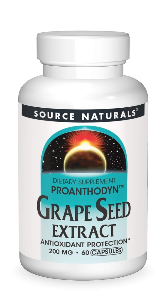 מקורות טבעיים Proanthodyn Grape Seed לחלץ, Antioxidant Protection, תומך במוח הזדקנות בריא *, 200 מ"ג - 60 קפסולות