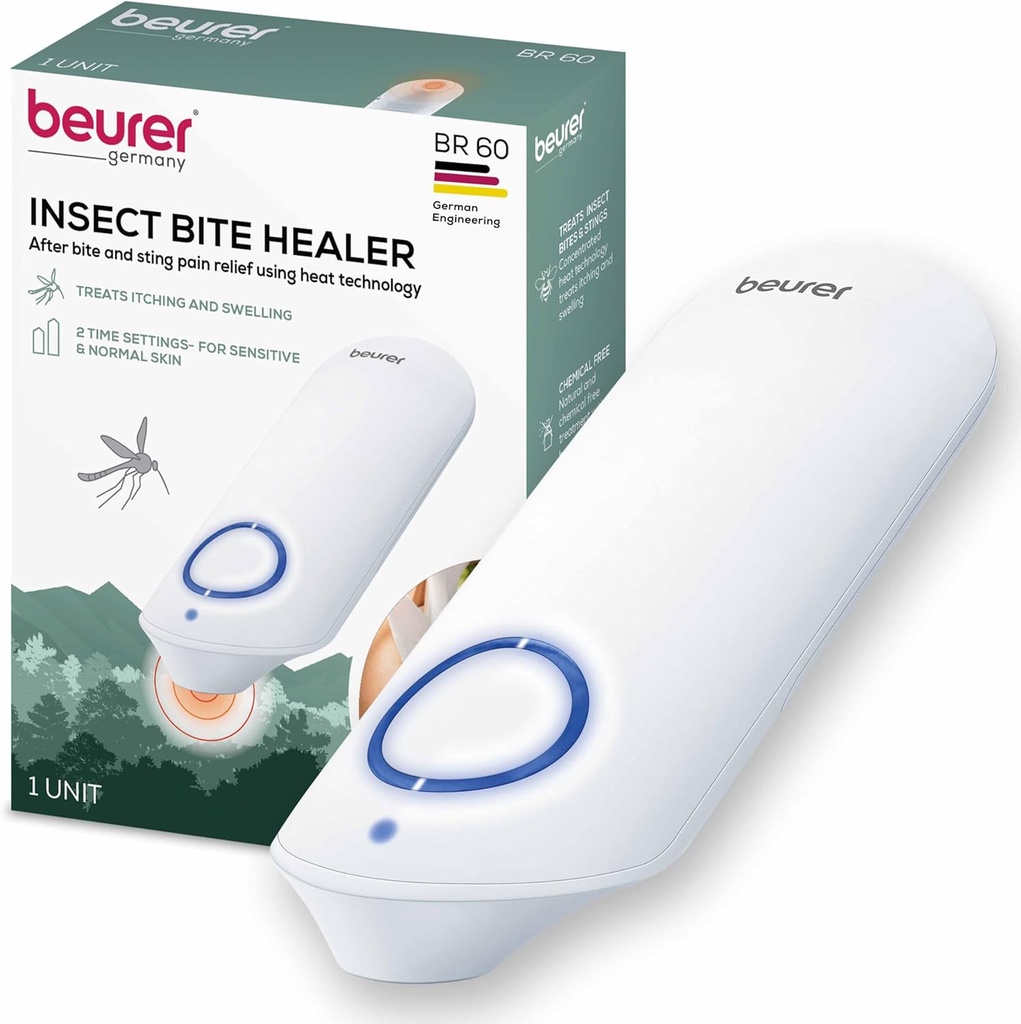 Beurer BR60 Insect Sting ו Bite הקלה, באג בייט Healer לטיפול ללא כימיקלים של Insect Bites, non-Toxic Natural Relief from Itching ו Swelling, עבור Mosquito Bites