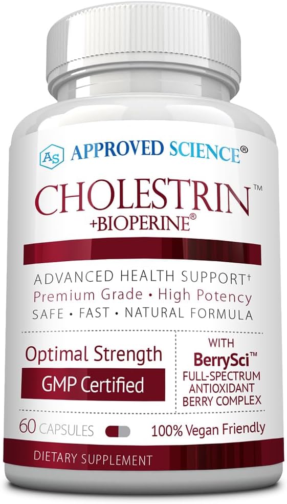 מוסמך מדע Cholestrin - תמיכה ברמת Lipid - Antioxidants, Lecithin, Berberine HCL, Berries, BioPerine - 60 קפסולות - מיוצר בארה"ב