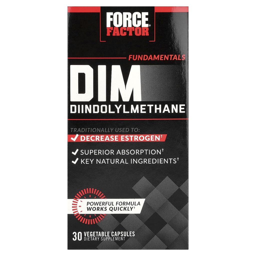 Power Factor DIM Pills to Decrease Estrogen in Men, Diindolylmethane תוספת עם מפתח טבעי תרכובות ו Absorption העליון, Diindolylmethane 300 מ"ג, עובד מהר, 30 קפסולות