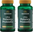 Swanson Ultra Potency Probiotic Health Immune System תומך 66 מיליארד CFU Prebiotic NutraFlora scFlora 60 DRcaps Veggie קפסולות (2 Pack)