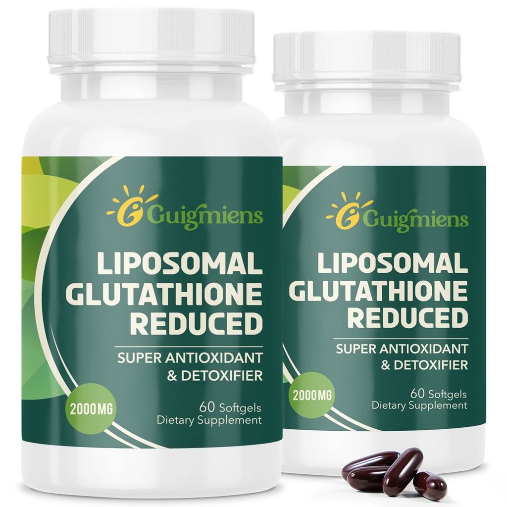oumebiu Liposomal Glutathione 2000 MG, 10x Better Absorption, Glutathione תוספת עם Hyaluronic Acid+Collagen Peptide+Resveratrol, Powerful Antioxidant, Health Aging, Immune Health, 120 Count, ספירה