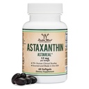 Astaxanthin 12 מ"ג מקס כוח (רק פטנט Astaxanthin (Astrareal) עם 70+ ניסויים קליניים בבני אדם - המותג המלומד ביותר בעולם) גדל, נרקב ומיוצר בארצות הברית (Astaxantina) על ידי Double Wood Wood Wood