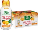 להרגיש טוב Superfoods Vita פירות ו- Veggies Immune Support Shot Supplements, Orange Flavor, Pack of 10 Immunity Shots, Immune System Booster לשתות עם 25 ירקות ופירות אורגניים