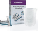 נאס"אLFRESH MD - Saline Packets - Quick Disshoot - Single Use - Pre-Measured - Nasal Irrigation - Individually Wrapped (3.75g/1.3oz) - 90 Count Refill Packets - 300 מ"מ גביע גביע 300 מ"מ