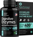 Enzyive Enzymes with Probiotics for Women & Men Digestive Health - Bloating Relief, Gut Health Supplements: Bromelain, Papaya Enzyme, Acidophilus Probiotic, Lactase Enzymes for Digest - 60 גלולות