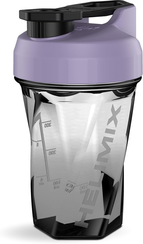 HELIMIX 1.5 Vortex בלנדר שרקר בקבוק מחזיק עד 20oz | No Banding Ball or Whisk | USA Made | Portable Pre Workout Whey Protein Drink Shaker Cup