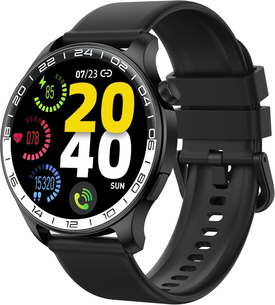 Smart Watch, 40mm AMOLED Touchscreen Smartwatch עבור נשים (Answer / Make Call), Fitness Tracker עם 110+ Sport Modes, IP68 Waterהוכחה/Spo2/Sleep Monitor, מעקב פעילות עבור Android iOS iOS