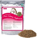 Horse Calming תוספת טבעית Raspberry Leaf 35 OZ- Relieves חרדה, Irritability, ו- Discomfort in Mars במהלך מחזורי חום - גם קסם מתאים עבור גלינגס