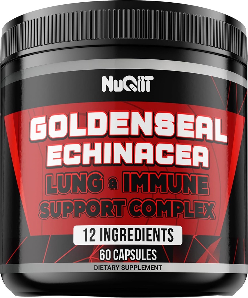 קפסולת שורש מוזהב עם Echinacea, Panax גינזנג שורש, Immune Support Complex as Elderberry, Garlic Bulb - 60 קפסולות - בריאות עיכול, איזון גוף ועוד - אבקת שורש מוזהב