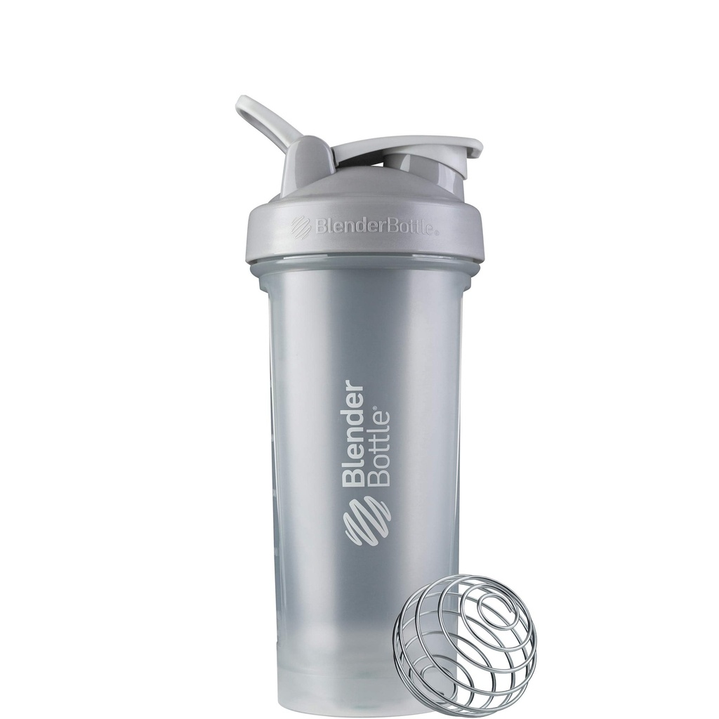 בלנדר בוטל קלאסי V2 Shaker בקבוק מושלם לשקיות חלבונים ו-Pre Workout, 28-Ounce, Pebble Grey