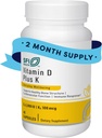 Klaire Labs SFI Health ויטמין D Plus K - ויטמין Bavailable K2 D3 תוספת לתמיכה העצם & Immune - כל קפסולה מספקת D3 5000 iu & K2 100 Mcg (60 קפסולות)