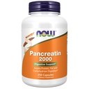 Now Foods Supplements, Pancreatin 2000 עם טבעי טבעי קורה Protease (Protein Digesting), Amylase (Carbohydrate Digesting), ו- Lipase (Fat Digesting) Enzymes, 250 קפסולות