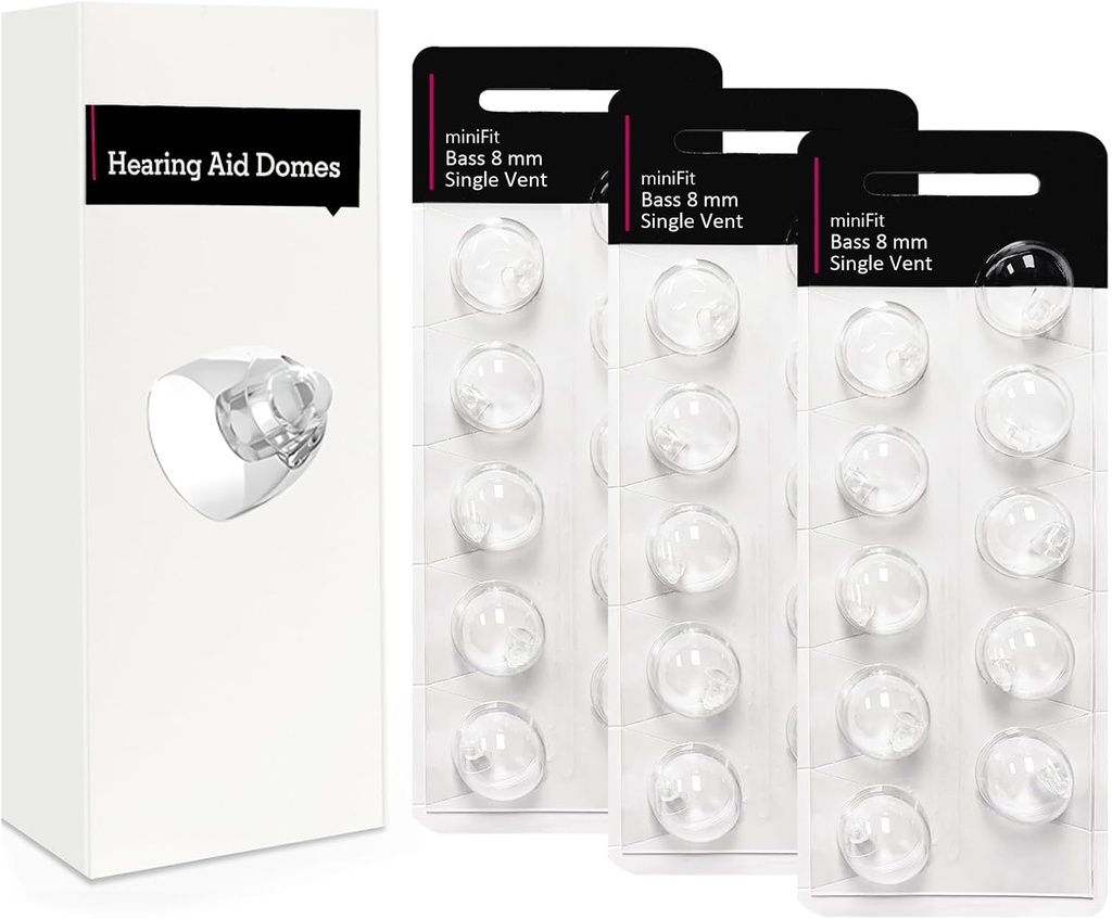 Single Vent 8mm-Hearing Aid Domes for Oticon Minifit, Oticon Hearing Aid Supplies, החלפת חלקים אביזרים יוניברסל Oticon Domes for Hearing Aids ניקוי Kits (30 Pcs)