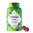 vitafusion תוספת כוח biotin Gummy ויטמינים, ברי פלמורד, 5,000 mcg ביוטין ויטמינים, מספר 1 מסטיקמי ויטמין מותג, 50 יום אספקת, 100 הרוזן (חבילה עשויה להשתנות)
