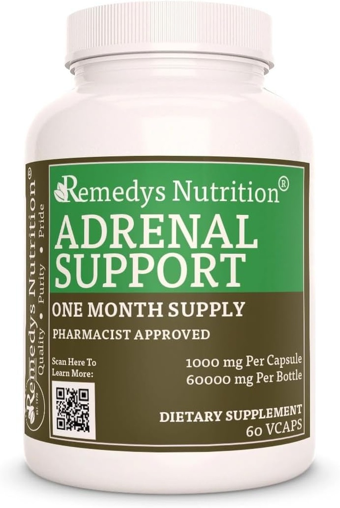 תמיכה תזונתית של Remedy | 1000 מ"ג, 60 קפסולות טבעוניות Herbal Dietary