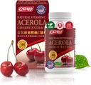 CATALO Acerola Cherry לחלץ קפסולות - ויטמין C מ Acerola Cherries, Plant-based, No Synthetic ויטמין C, no artificial or Preservatives - 60 קפסולות צמחוניות