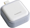 Small Pill Case Sweet, Pill Box - Acedada Travel Daily PillPSKer, Portable Pretty Container for Purse Pocket, קומפקטי תרופה הולדר עבור ויטמינים, שמן דגים, תוספים, לבן