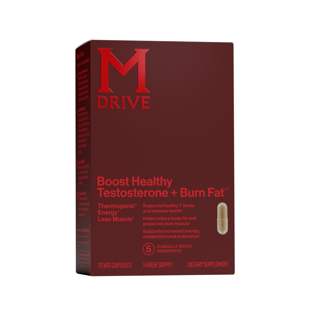 Mdrive Boost ו Burn טסטוסטרון תמיכה תוספי שומן ב Zinc, KSM-66 Ashwagandha, Advantra Z, 75 קפסולות