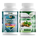 GreeNatr 7-in-1 Immune תומך תוסף עם ויטמין C, ויטמין D3, Zinc 50 מ"ג, Quercetin, בשילוב עם קפסולות אשוגנדה אורגני כולל Black Pepper עבור Absorption משופרת