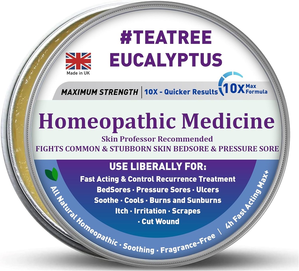 Manuka Honey 5x Accelerated Healing Care Advanced Cream Product, Buttocks Bed Sores, Stress Sores, Wounds, Ulcers, Cuts, Scraps, Burns Deep, Dressing Contains Garules, Not Irritating Grנינוחיות